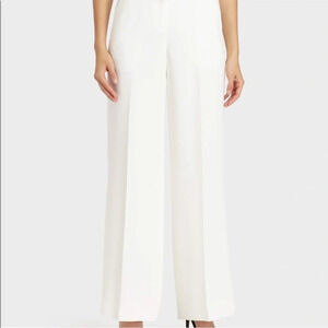 Lafayette 148  White Linen Menswear Pants size 16